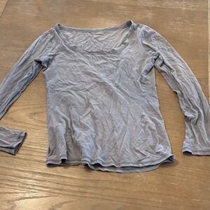 Stylish Gray Long Sleeve Women's Top